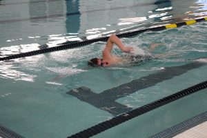 Young Man Swimming at The HUB Recreation Center in Marion Illinois