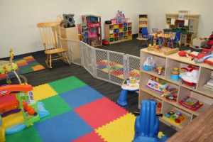 Child Care Room with Toys at The HUB Recreation Center