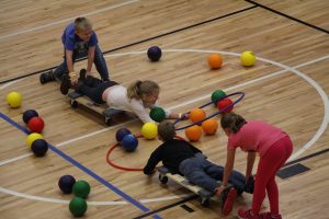 Boys and Girls Play Fun Games at The HUB Recreation Center in Marion Illinois
