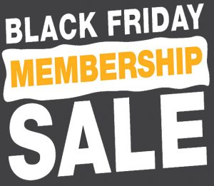 Black Friday Membership Sale Bold Text Image at The HUB Recreation Center